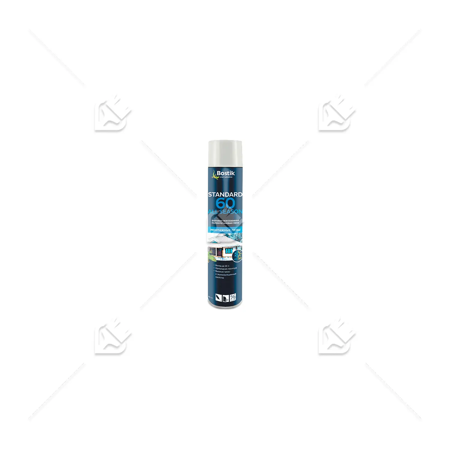 Пена стандартная Bostik Standard All Seasons 60 всесезонная 750 мл. выход 60 л.