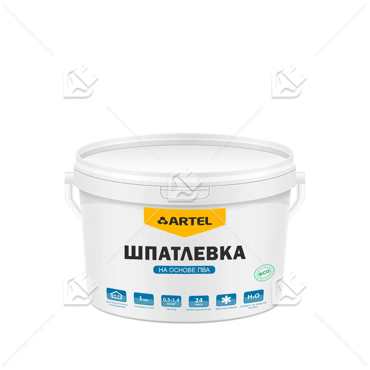 Шпатлевка для внутренних работ на основе ПВА Artel SE-02 3 кг.