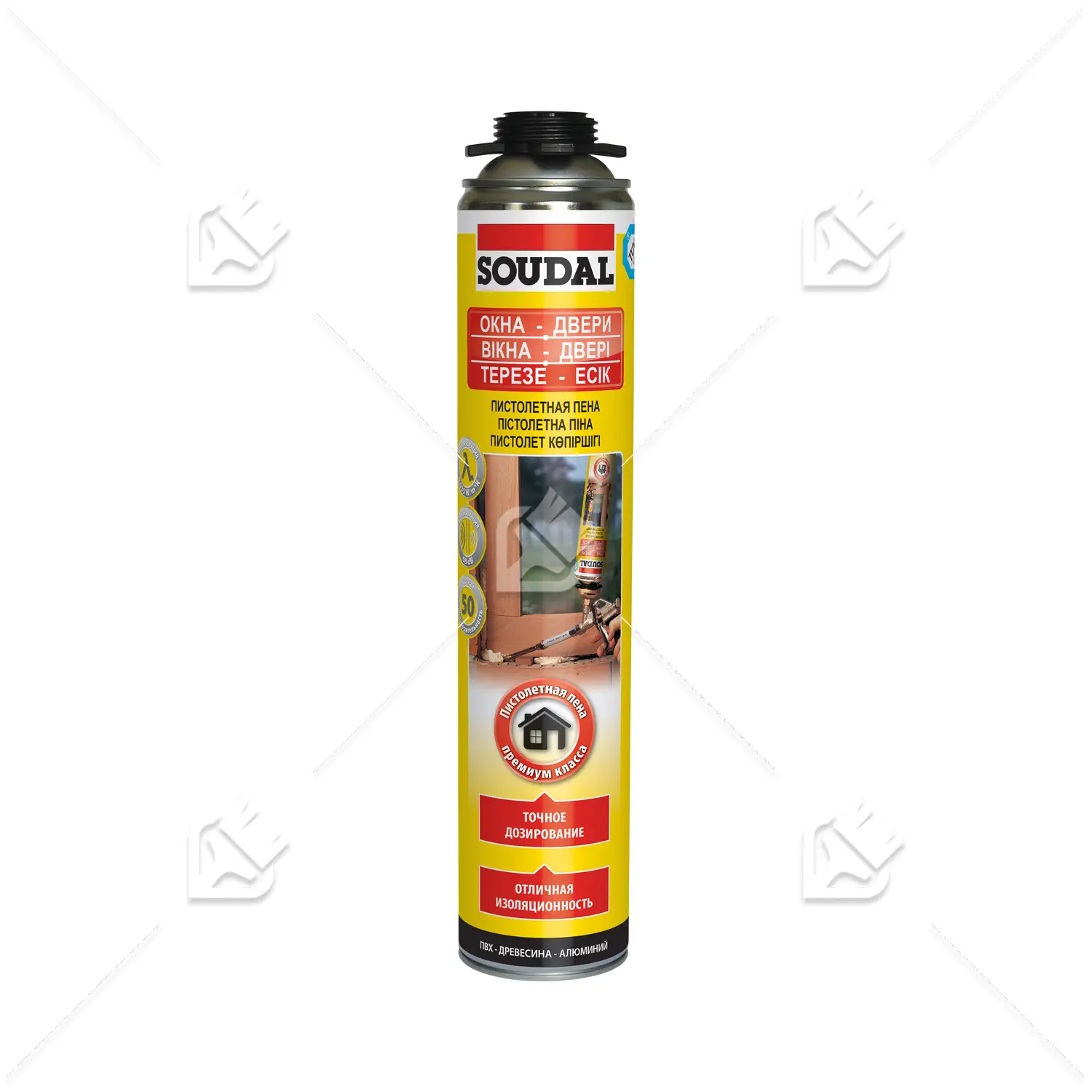 Пена професcиональная Soudal Окна-Двери 750 мл