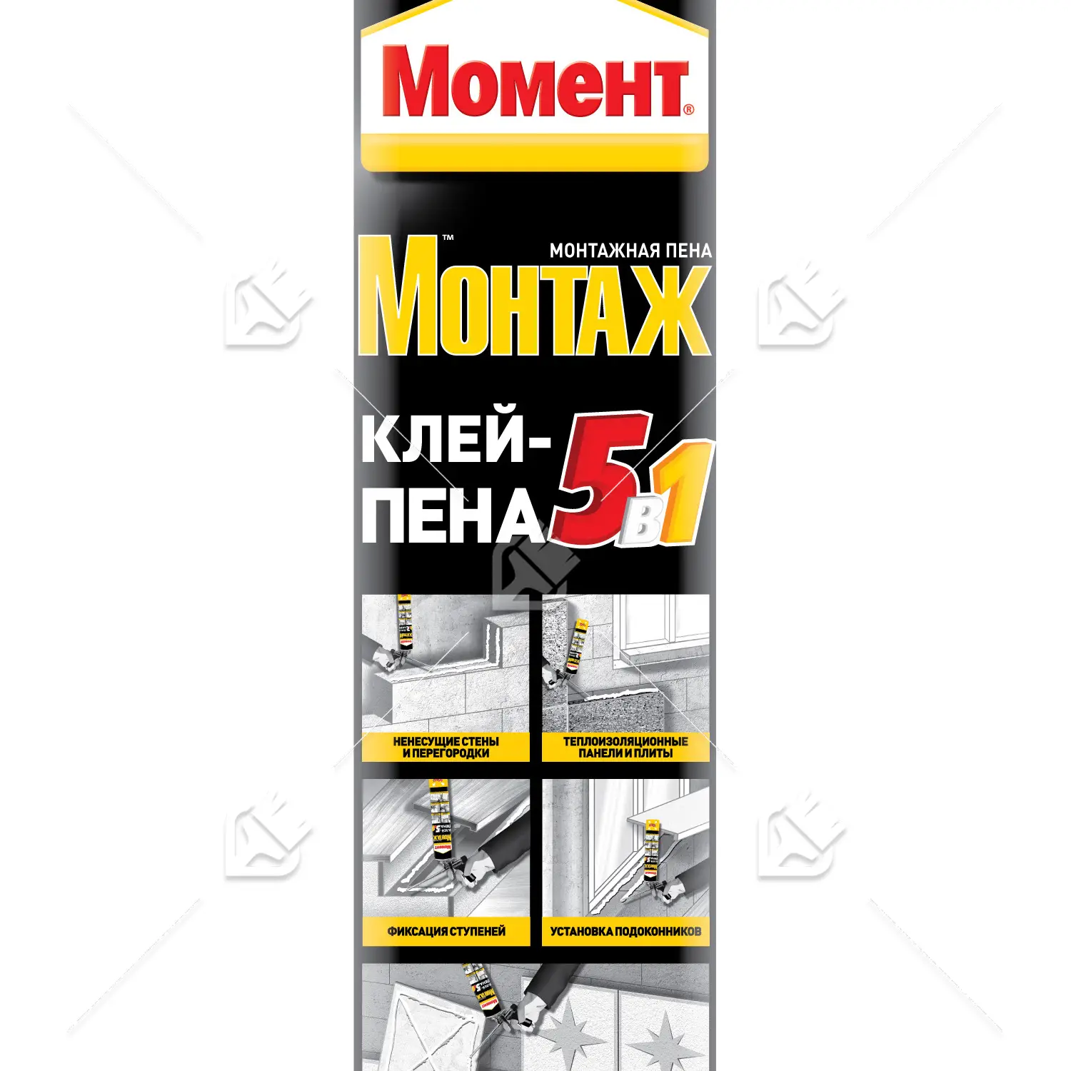 Момент Монтаж 5в1 клей-пена проф., 750мл