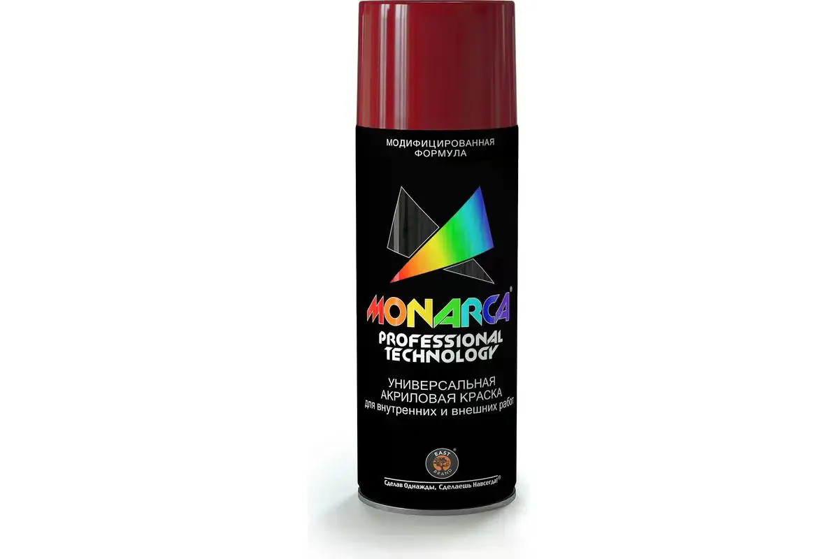 Краска универсальная аэрозольная акриловая Eastbrand Monarca RAL 3011 коричнево-красная 520 мл.