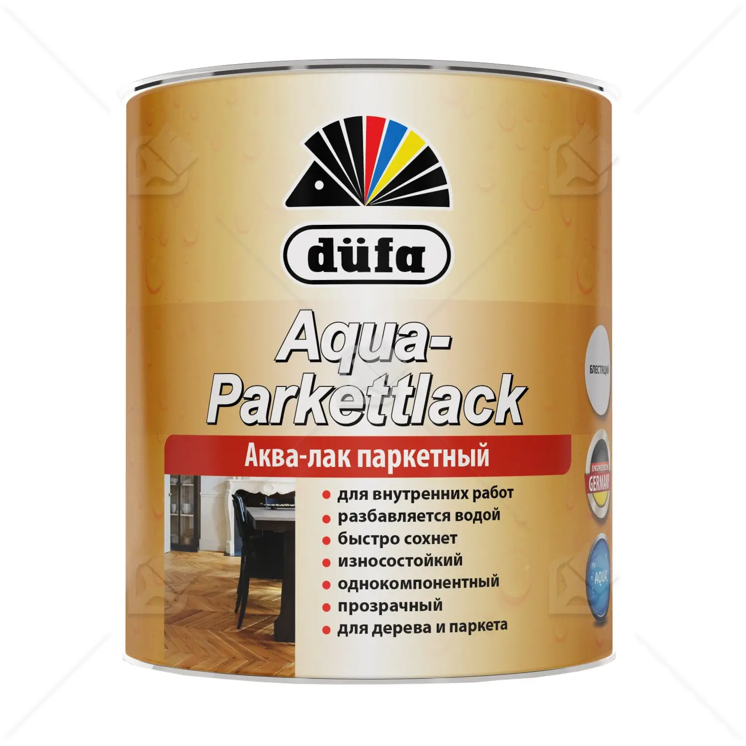 Лак паркетный на водной основе Dufa Aqua-Parkettlack глянцевый 2 л