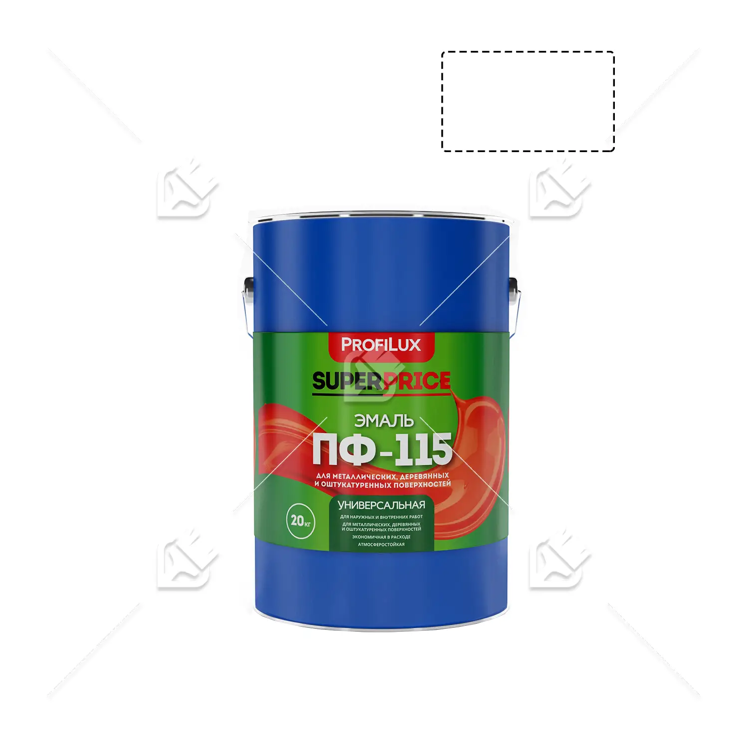 Эмаль ПФ-115 универсальная алкидная Profilux Superprice матовая белая 20 кг.