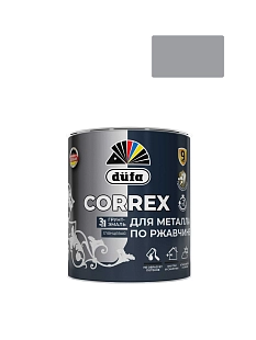 Грунт-эмаль по ржавчине 3в1 глянцевая Dufa Correx RAL-7004 серый 0,75л