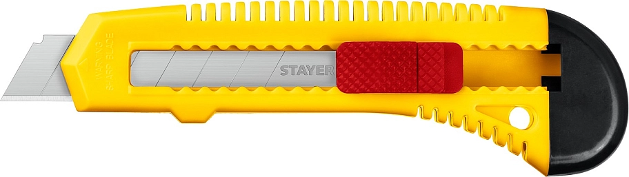 Нож Stayer Standard с выдвижным сегментированным лезвием пластмассовый 18 мм
