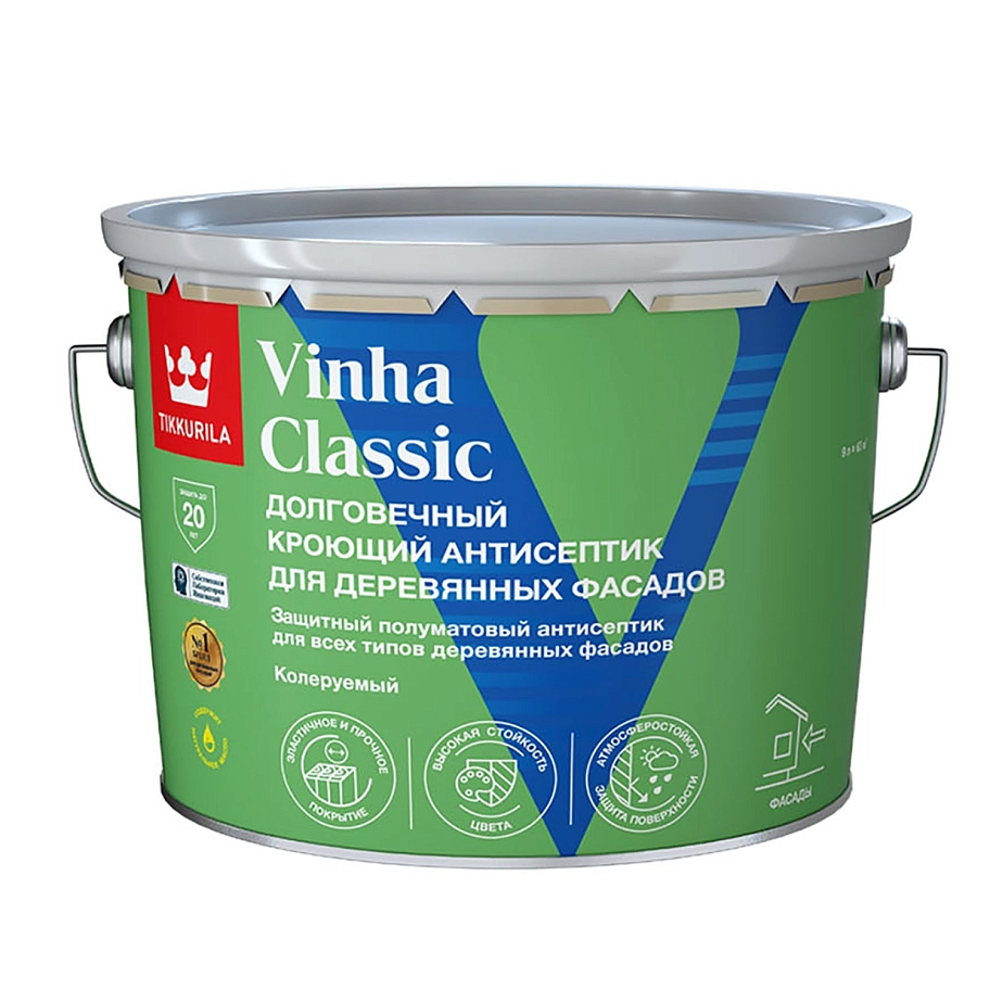 Антисептик кроющий Tikkurila VINHA CLASSIC WC полуматовый 9л