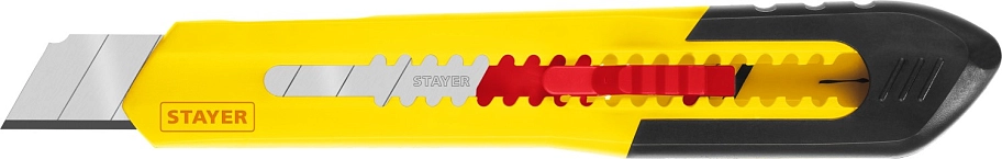 Нож Stayer Standard с сегментированным лезвием инструментальная сталь 18 мм