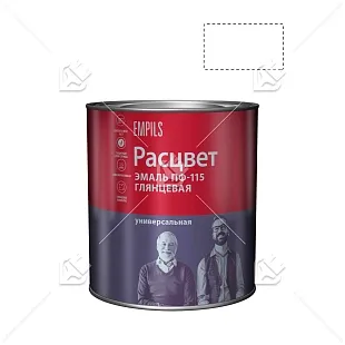 Эмаль ПФ-115 универсальная алкидная Расцвет глянцевая белая 2,7 кг.