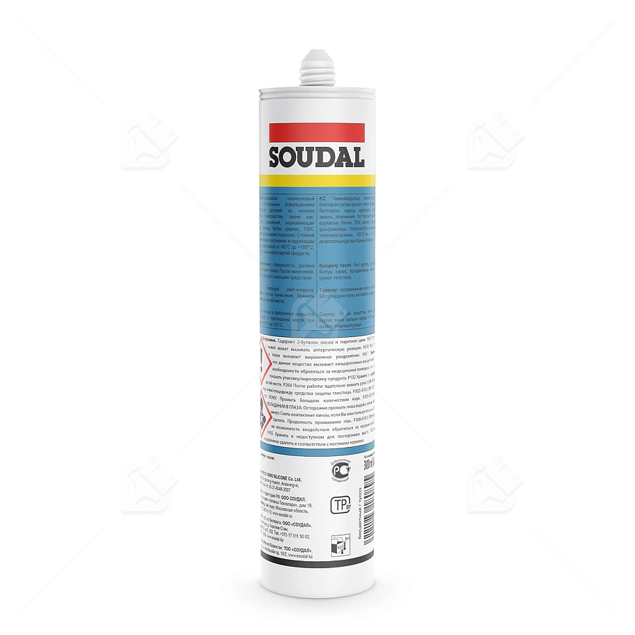 Герметик силиконовый нейтральный Soudal Silirub 2 F бесцветный 300 мл