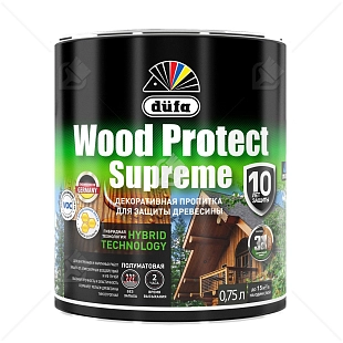Пропитка декоративная для защиты древесины Dufa Wood Protect Supreme бесцветная 0,75 л