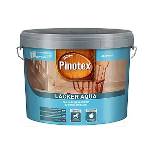 Лак для дерева на водной основе колеруемый Pinotex Lacker Aqua 70 глянцевый 9 л. 