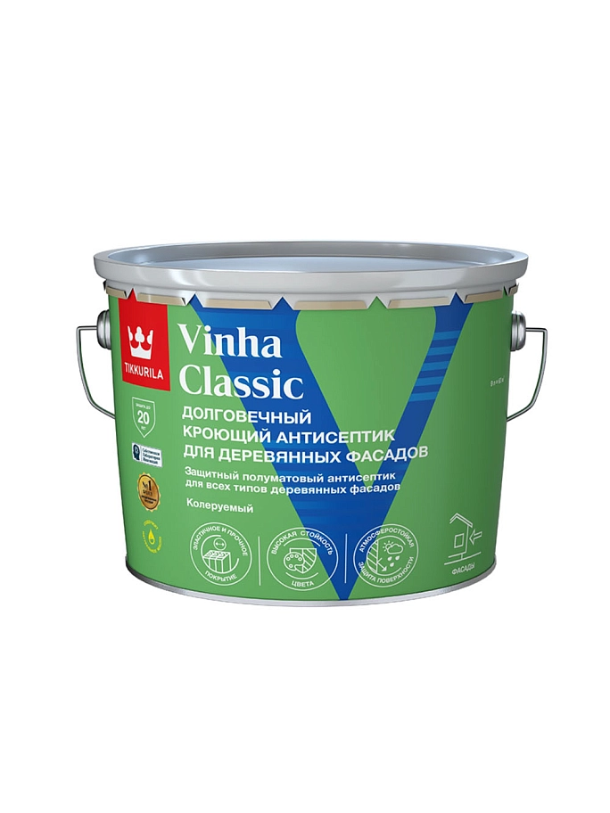 Антисептик кроющий Tikkurila VINHA CLASSIC WA полуматовый 9л
