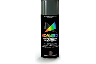 Краска универсальная аэрозольная акриловая Eastbrand Monarca RAL 6005 зеленый мох 520 мл.