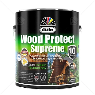 Пропитка декоративная для защиты древесины Dufa Wood Protect Supreme бесцветная 2,5 л
