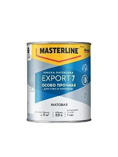 Краска для стен и потолков латексная Masterline Export-7 матовая база BC 0,9 л