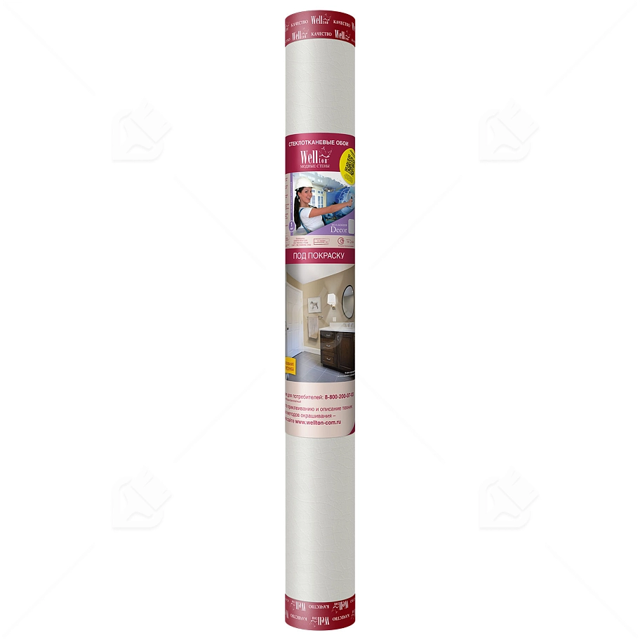 Стеклообои под покраску Wellton Decor Бабочка 1х12,5 м.
