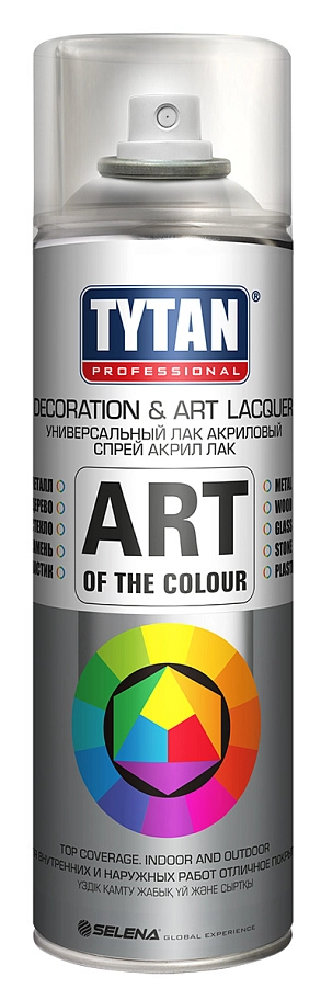 Лак универсальный аэрозольный акриловый Tytan Professional Art of the colour глянцевый 400 мл