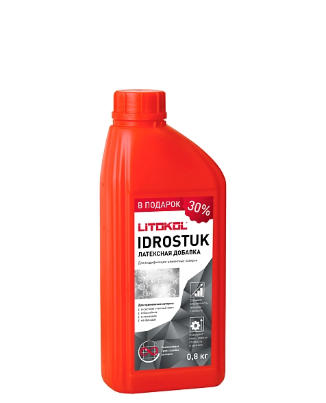 Латексная добавка для затирки Litokol Idrostuk - M 0,8 кг