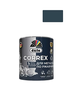 Грунт-эмаль по ржавчине 3в1 глянцевая Dufa Correx RAL-7024 графитовый серый 0,75л