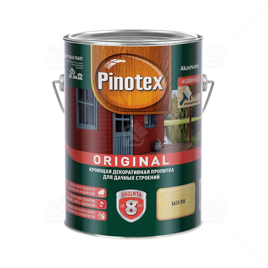 Пропитка декоративная для защиты древесины Pinotex Original база BW 2,7 л.