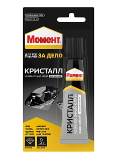 Клей универсальный контактный полиуретановый Момент Кристалл 30 мл. блистер