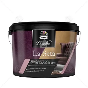 Покрытие декоративное Dufa Creative La Seta эффект натурального шелка база ARGENTO ST-001 5 кг.