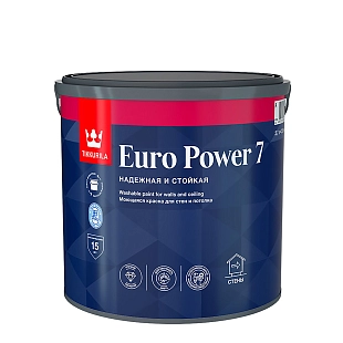 Краска интерьерная Tikkurila EURO POWER 7 A моющаяся, матовая 2,7л