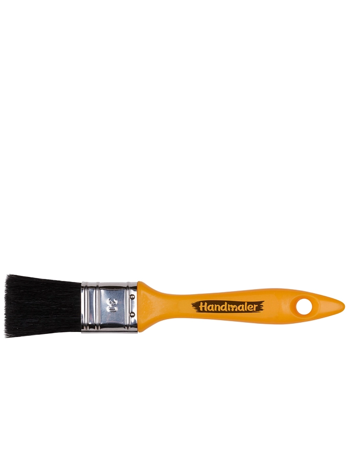 Кисть плоская Handmaler Yellow черная смешанная щетина пластиковая ручка 30 мм.