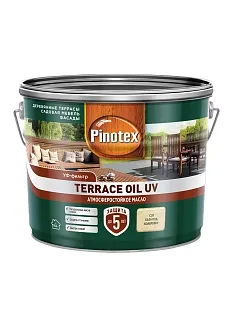 Масло для защиты древесины атмосферостойкое Pinotex Terrace Oil UV бесцветное 9 л