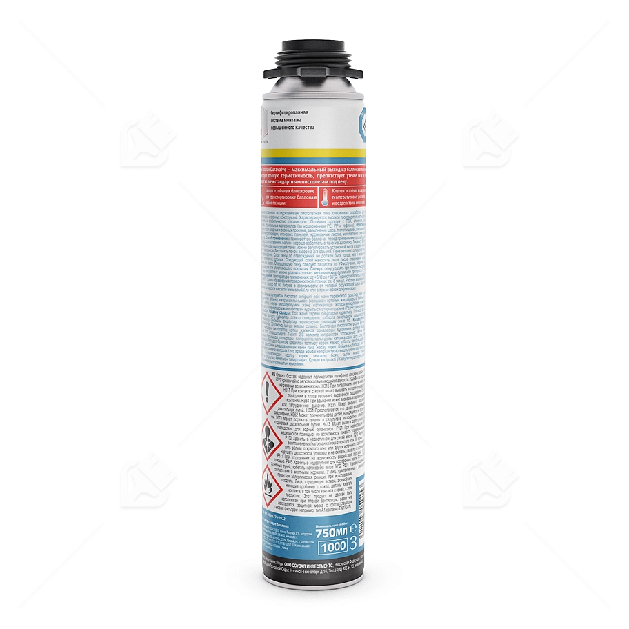 Пена профессиональная Soudal Soudafoam Professional 750 мл. выход 60 л