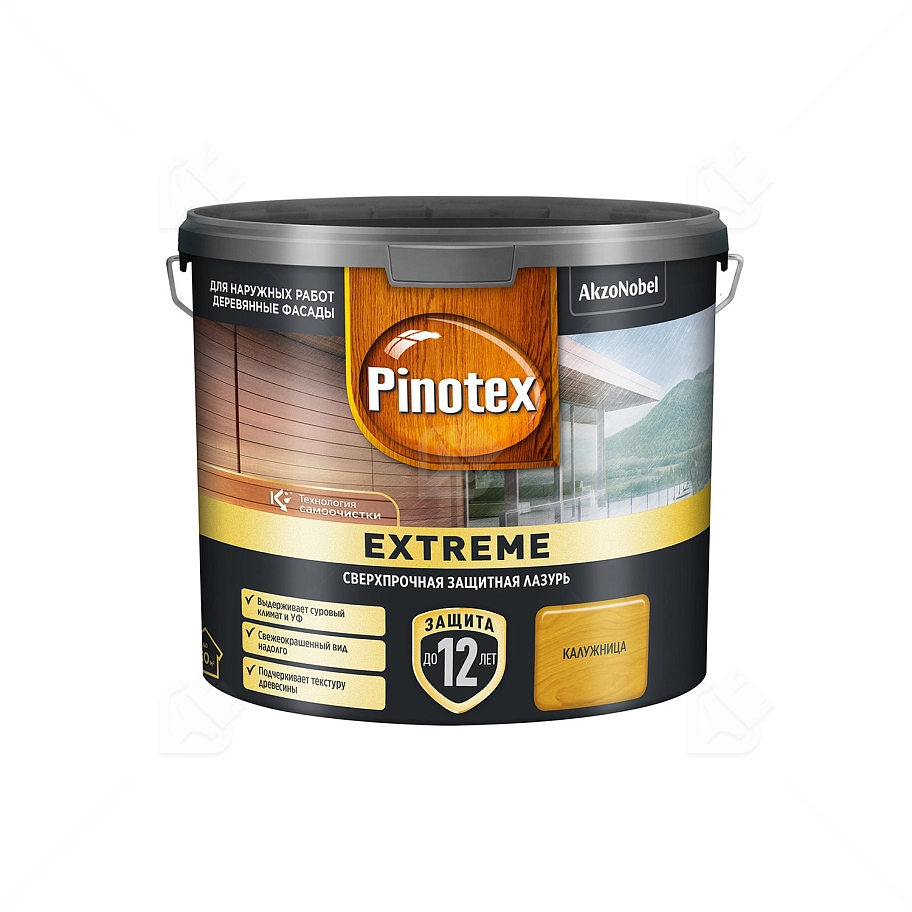 Пропитка декоративная для защиты древесины Pinotex Extreme калужница полуматовая 2,5 л